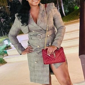 Classy Asymmetrical Blazer Dress